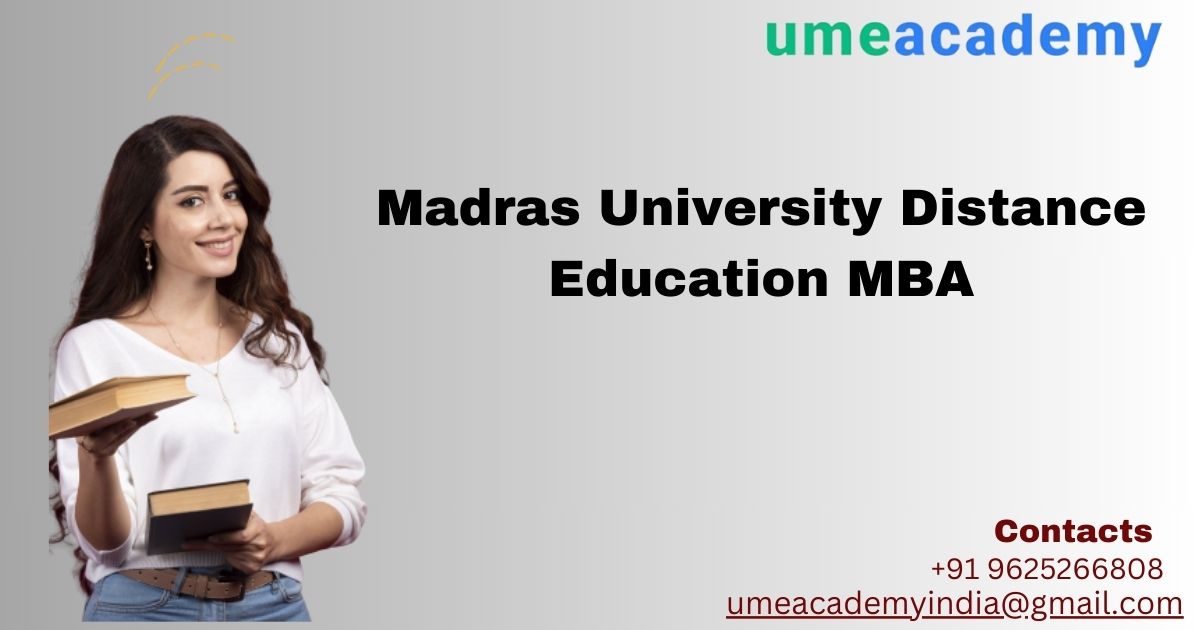Madras University Distance Education Mba